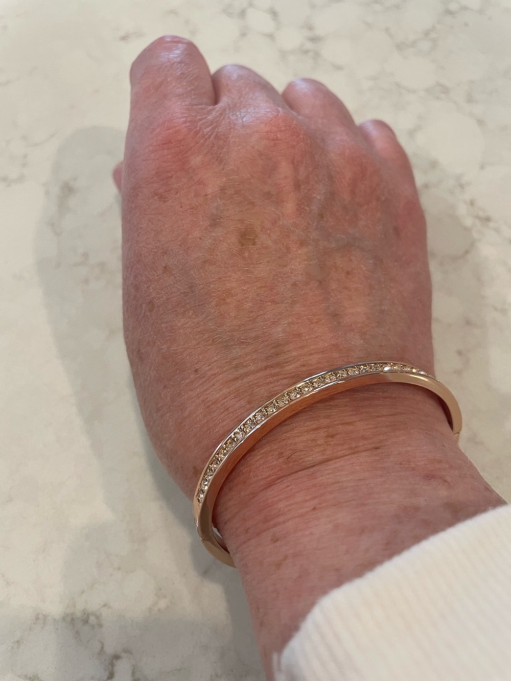 Givenchy Rose Gold Crystal Pavé Bangle Bracelet - Women - Picture 5 of 5